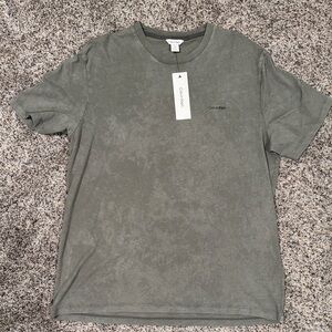 Calvin Klein Olive Green Crewneck Short-Sleeve Tee